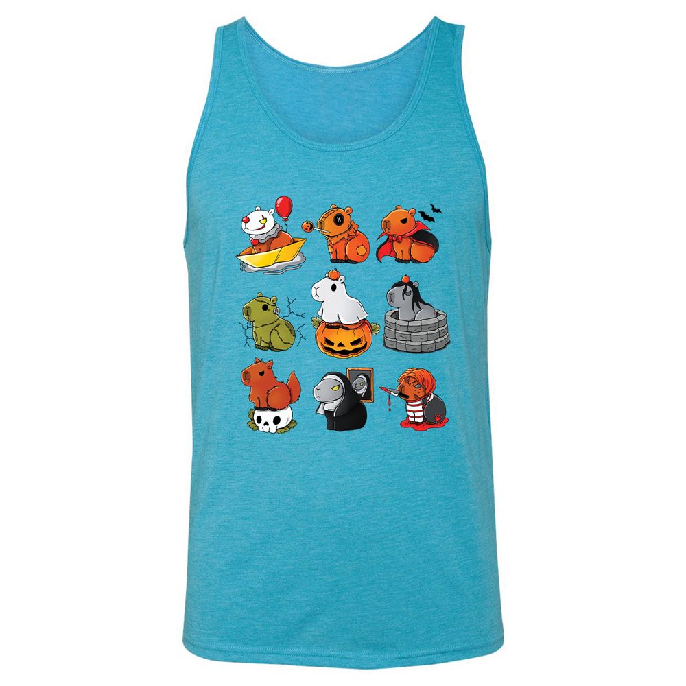 Unisex Jersey Tank - NVT7X1YF - Aqua Triblend - 3