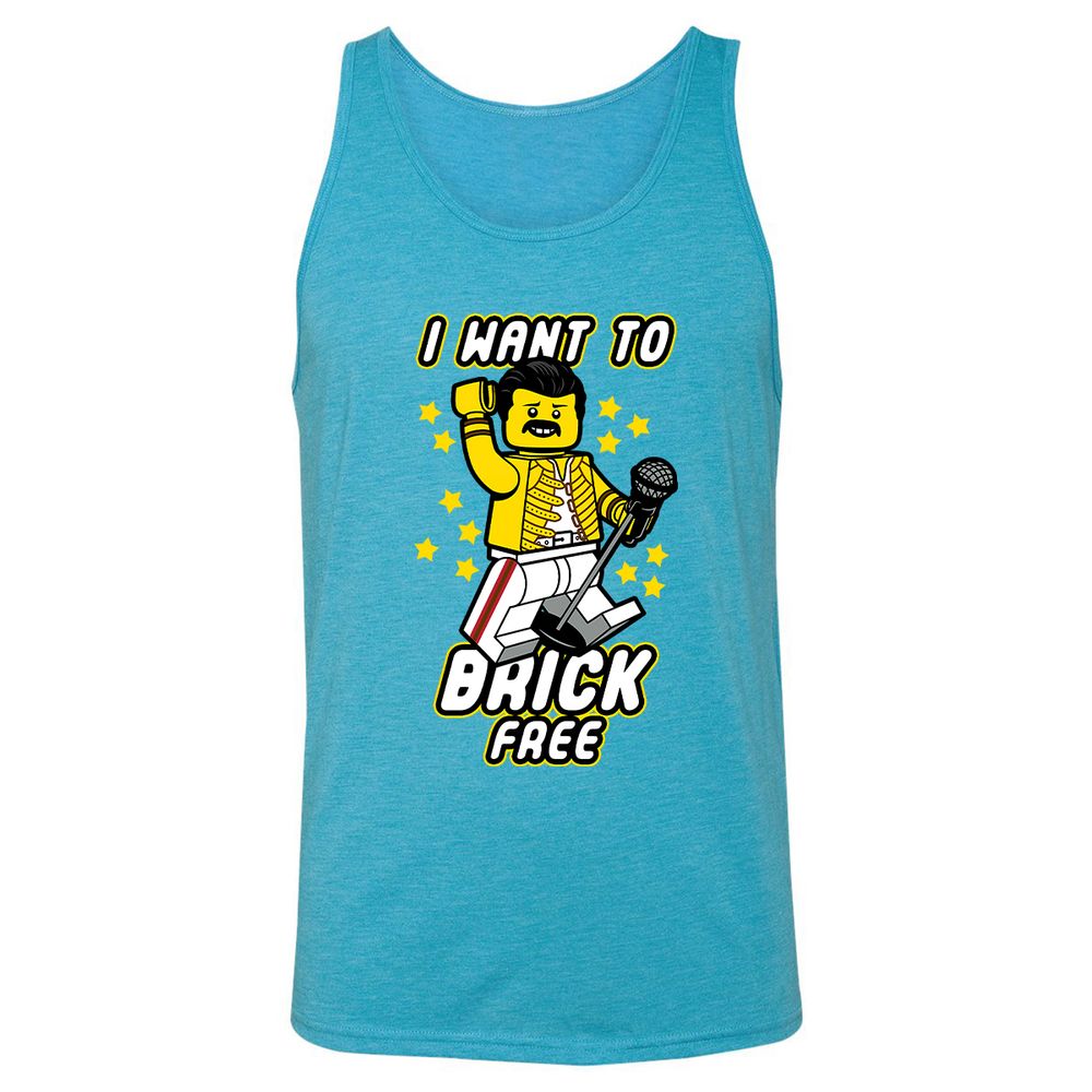 Unisex Jersey Tank - X1UXD475 - Aqua Triblend - 3
