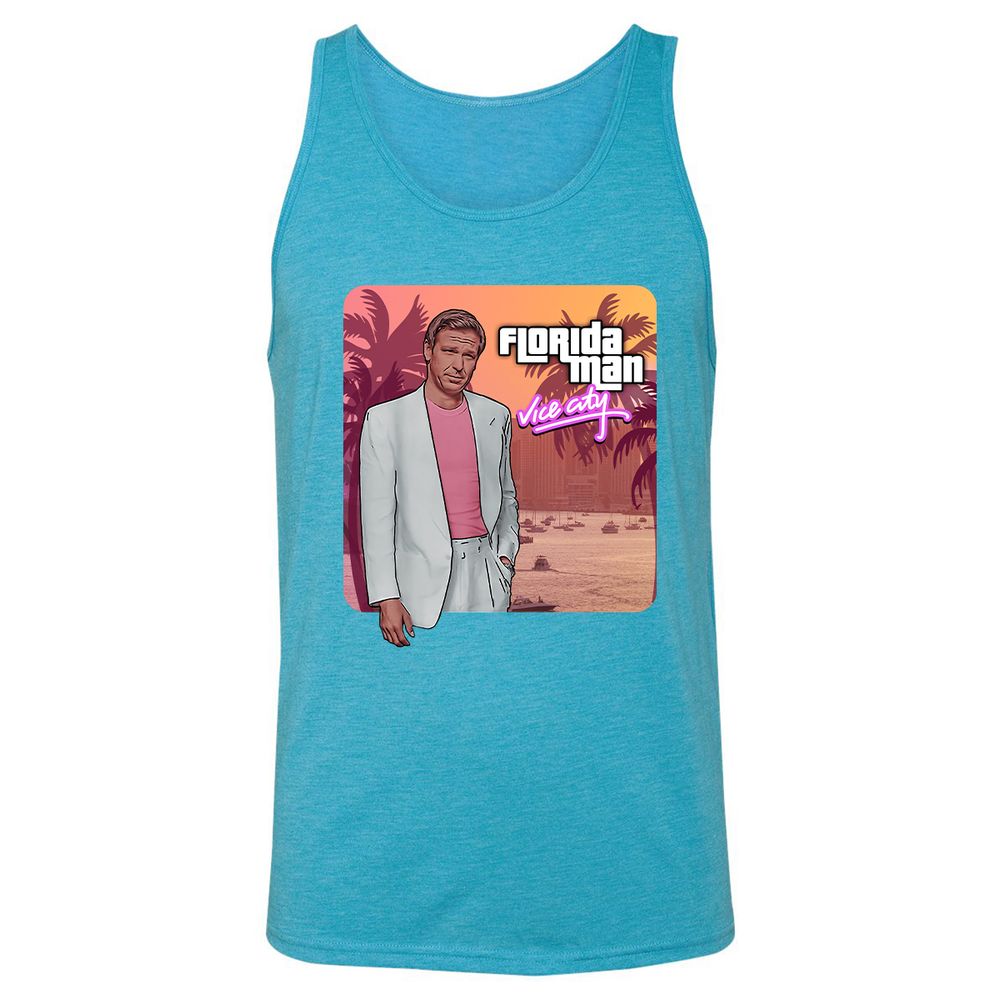 Unisex Jersey Tank - KF4AH61W - Aqua Triblend - 3