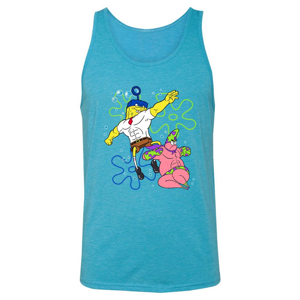 Unisex Jersey Tank - 266HCMME - Aqua Triblend - 3