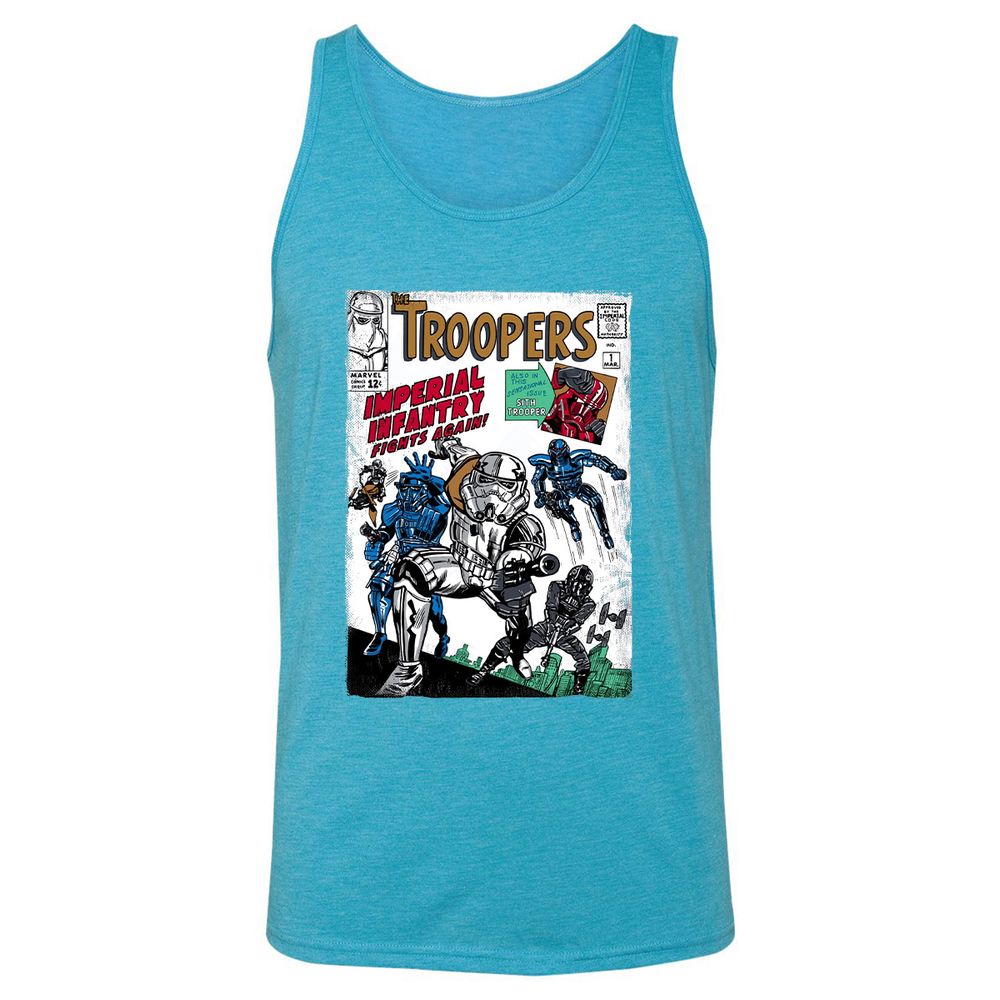 Unisex Jersey Tank - JWA7DQ2R - Aqua Triblend - 3