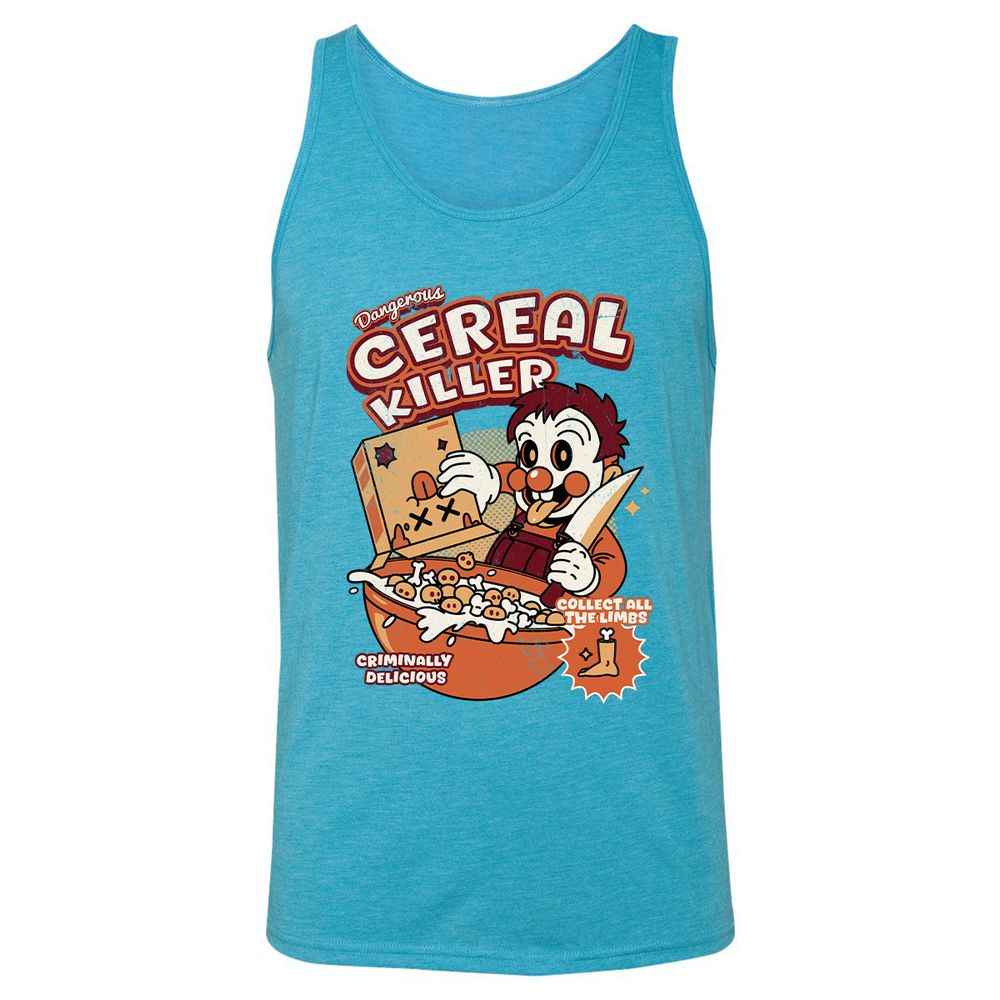 Unisex Jersey Tank - QWA7MJC8 - Aqua Triblend - 3