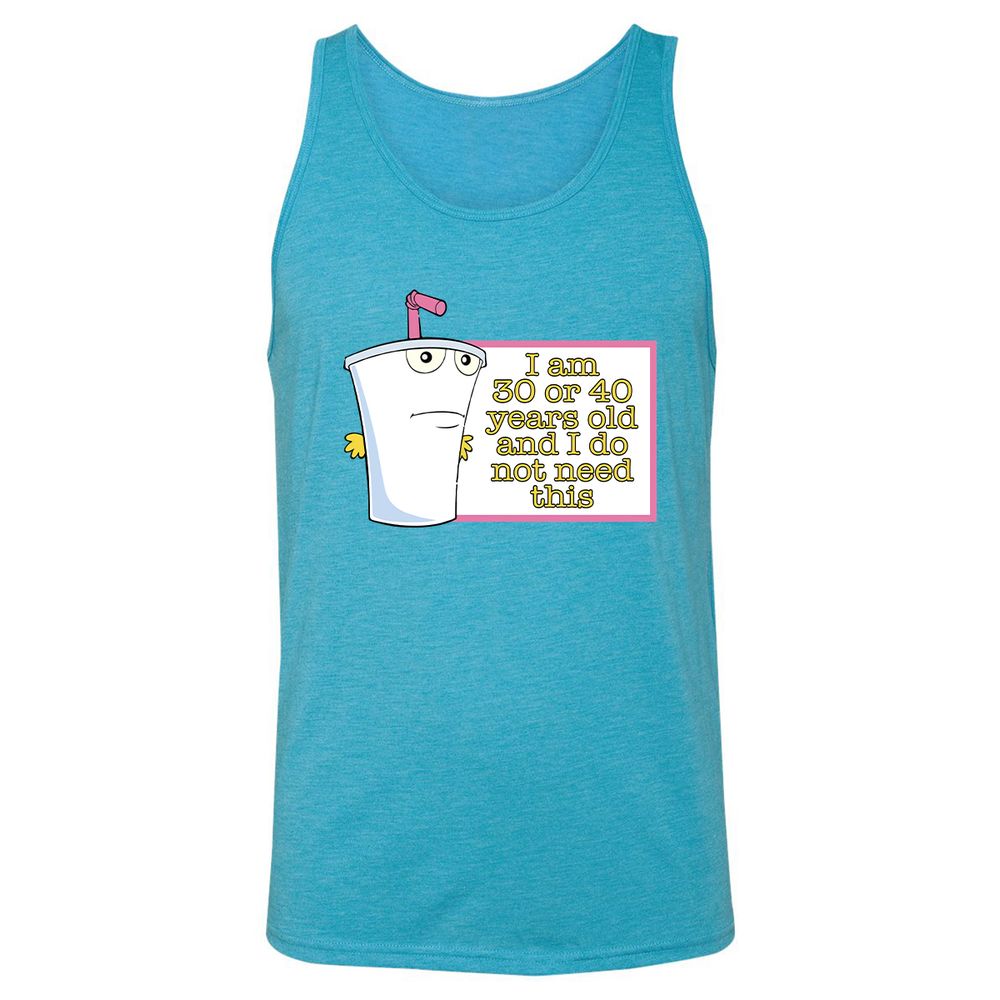 Unisex Jersey Tank - CJVKK1FN - Aqua Triblend - 3