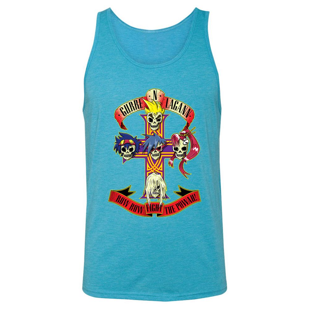 Unisex Jersey Tank - 1MRS4R6V - Aqua Triblend - 3