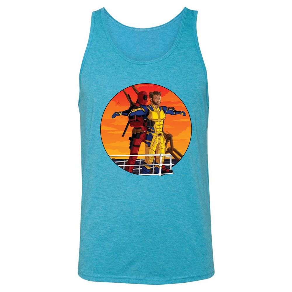 Unisex Jersey Tank - UZZE4ZZ1 - Aqua Triblend - 3