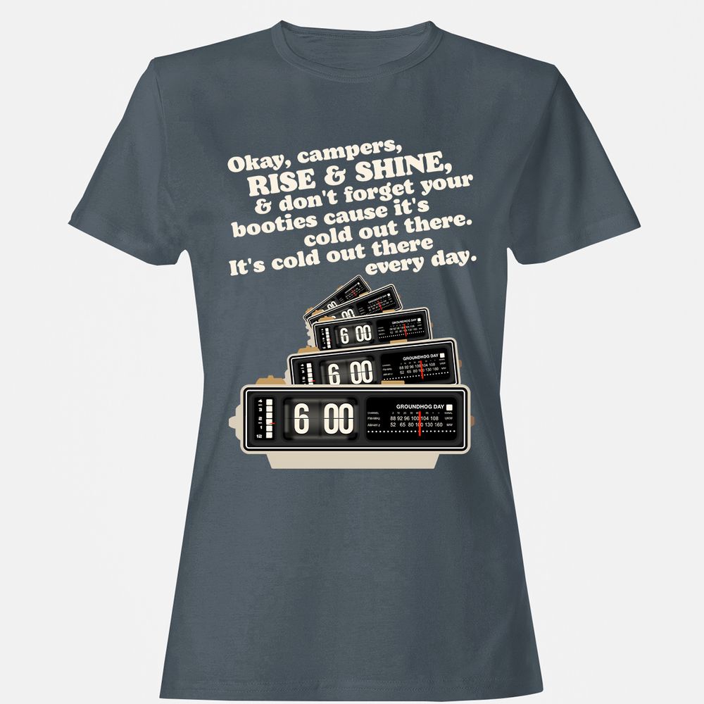 Women's T-Shirt - B597QEYG - Charcoal - 3