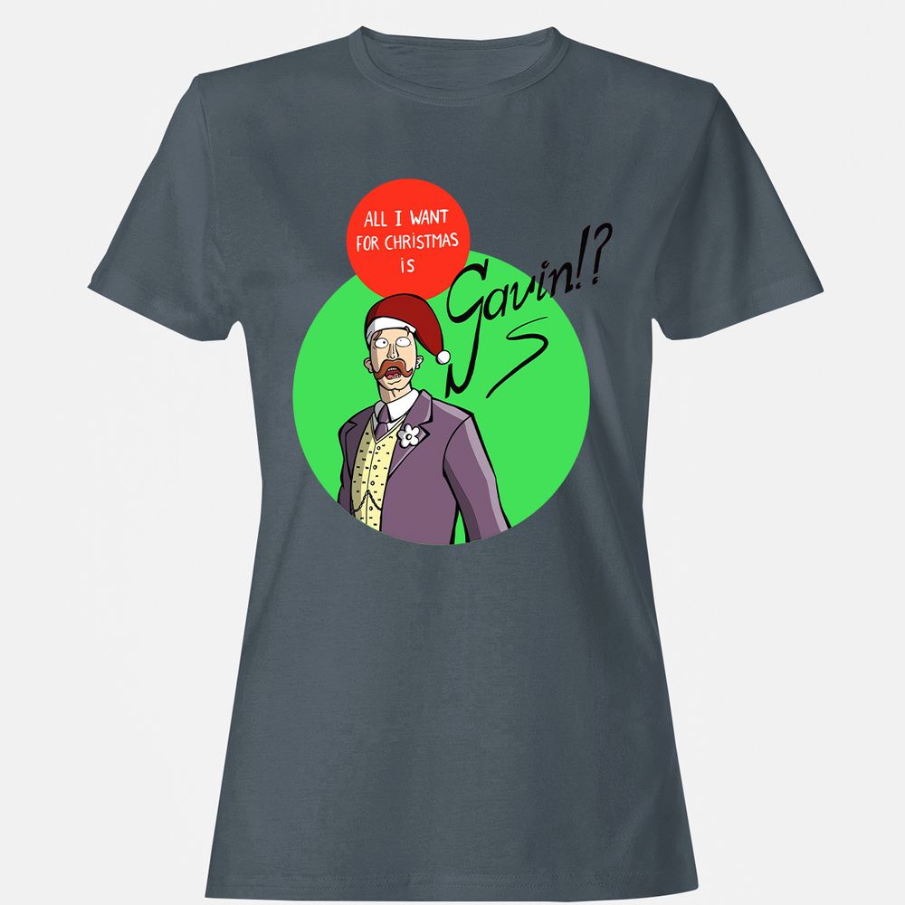 Women's T-Shirt - B5JMH1VX - Charcoal - 3
