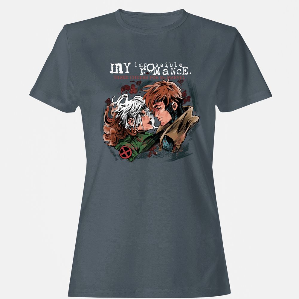 Women's T-Shirt - B9D4XCV9 - Charcoal - 3