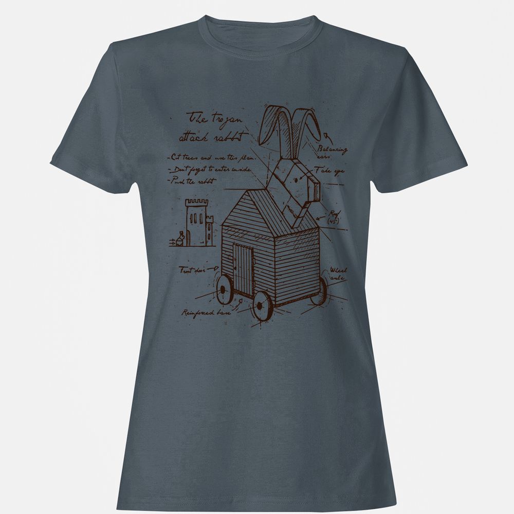 Women's T-Shirt - BANU83N7 - Charcoal - 3