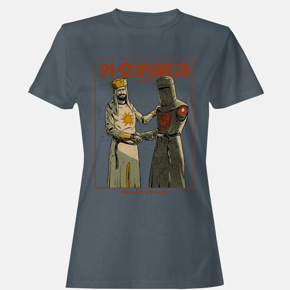 Women's T-Shirt - 7JH6FZ1H - Charcoal - 3