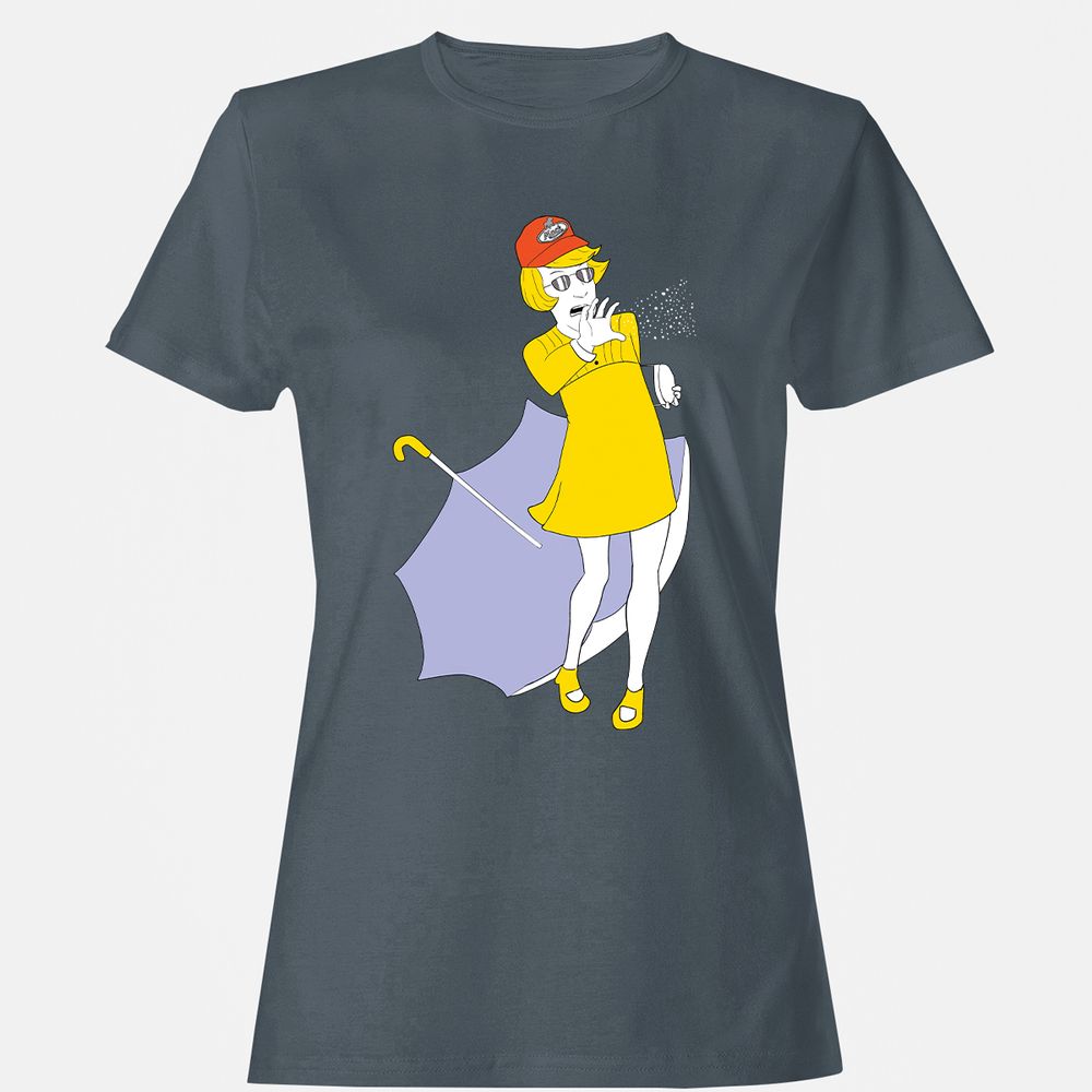 Women's T-Shirt - GZ8YBR3M - Charcoal - 3