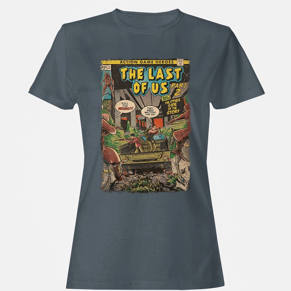 Women's T-Shirt - T7B1ZQJK - Charcoal - 3