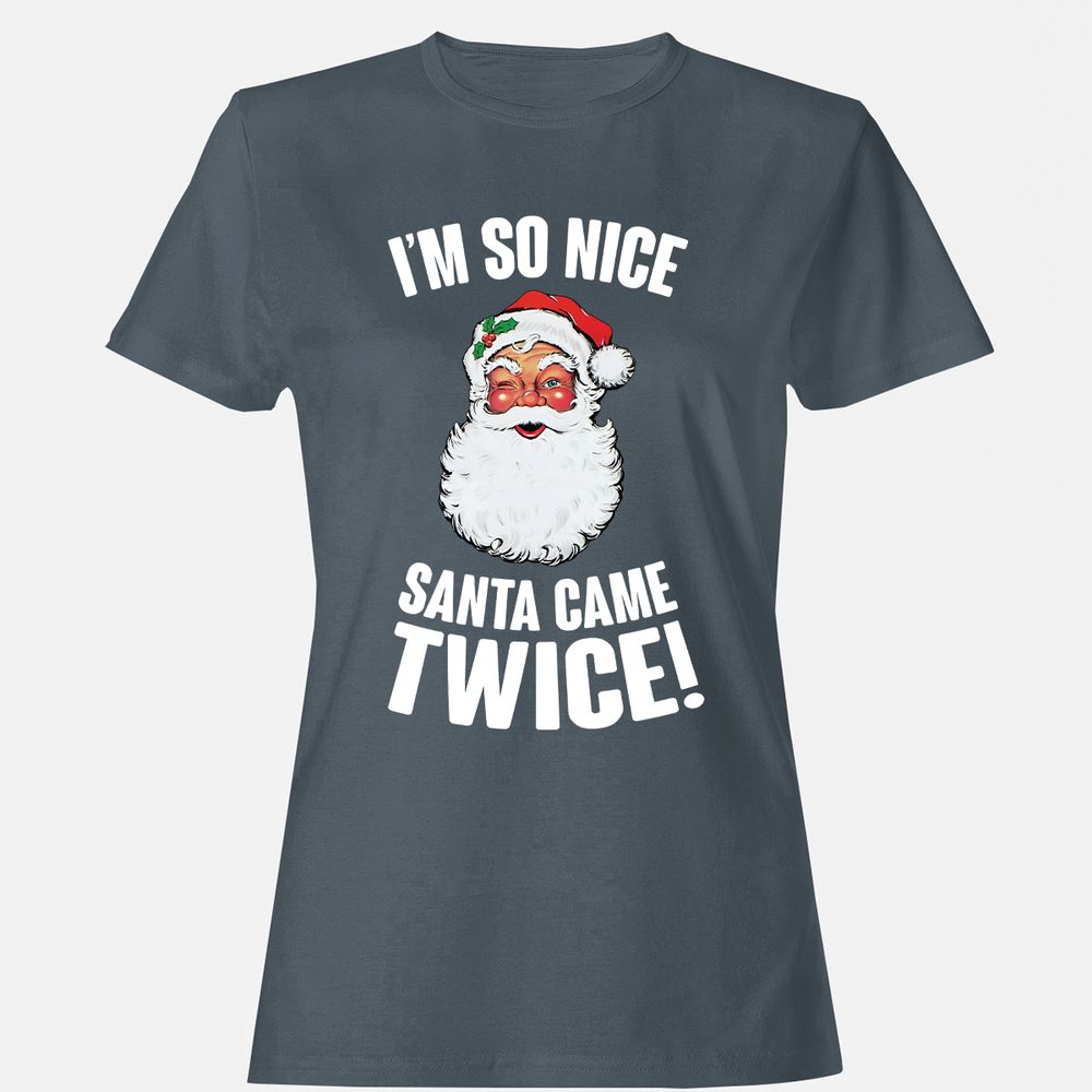 I'm So Nice Santa Came Twice! - Charcoal - 3