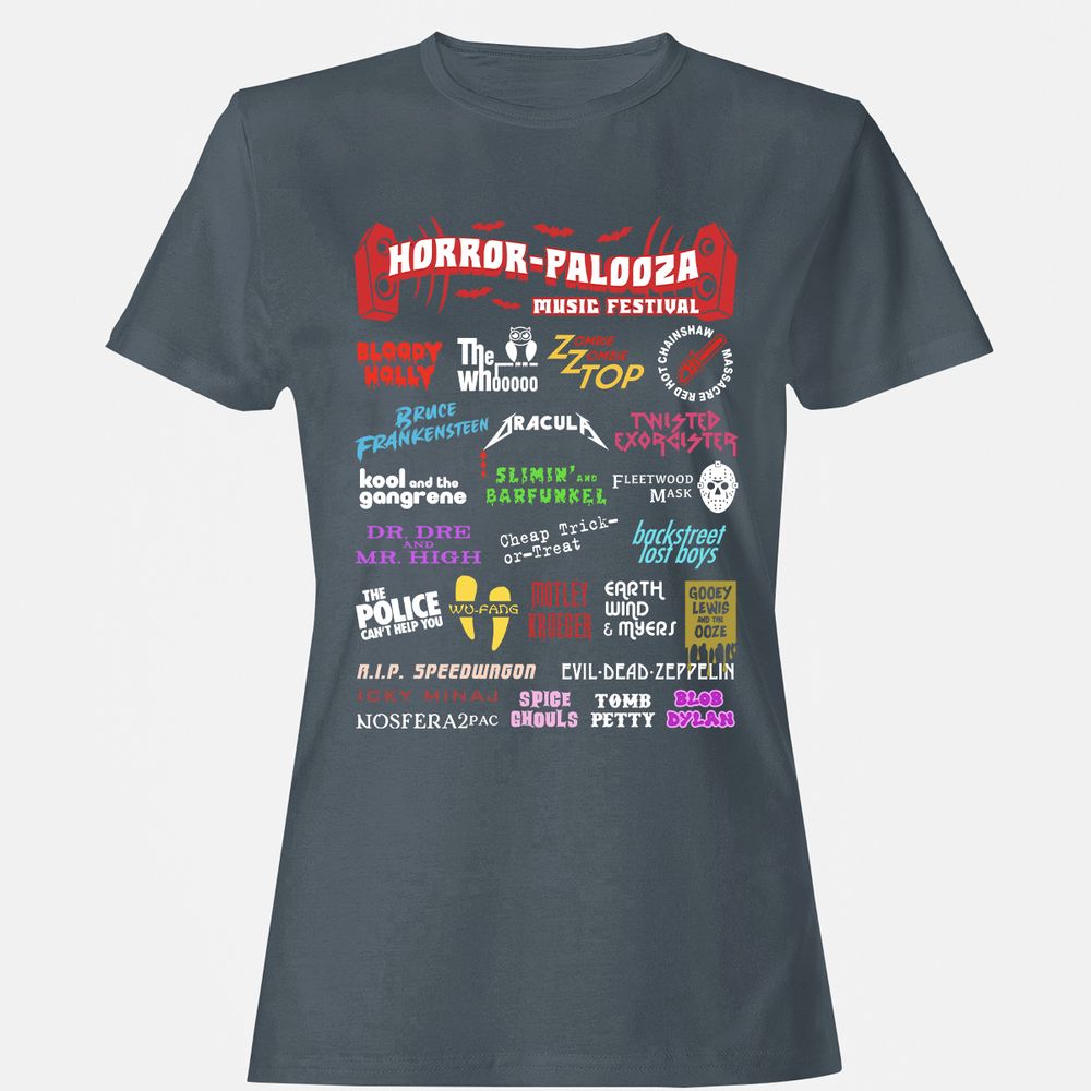 Women's T-Shirt - L5Q67XKS - Charcoal - 3