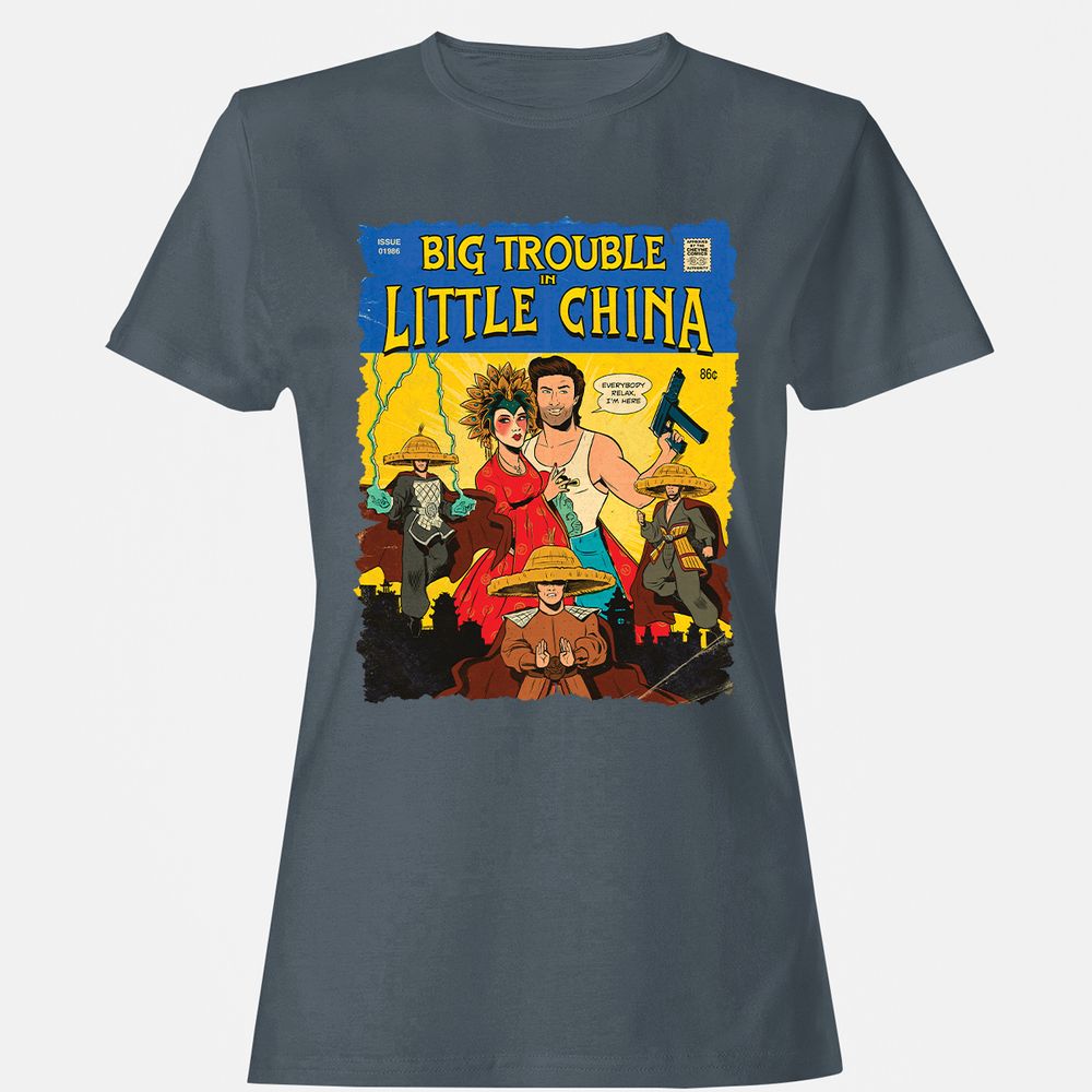 Women's T-Shirt - HUZ89R6X - Charcoal - 3