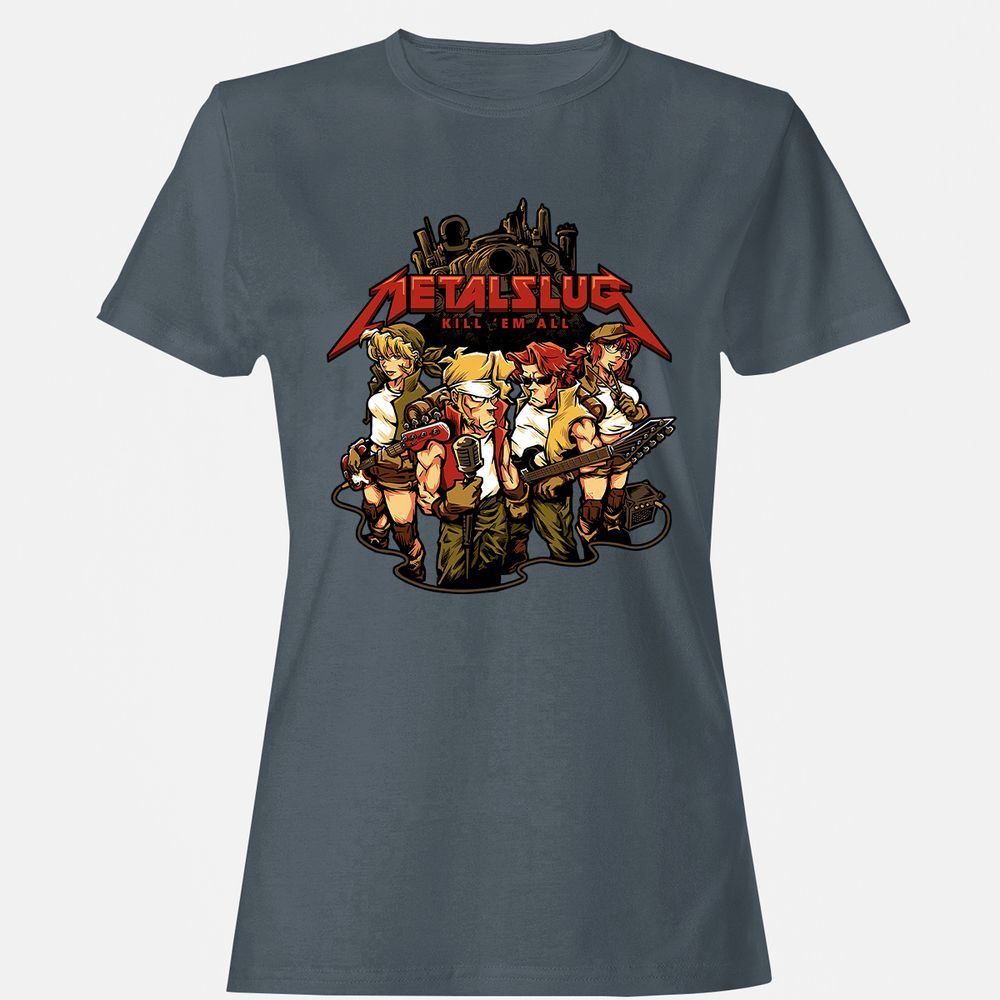 Women's T-Shirt - 6LNS31JZ - Charcoal - 3