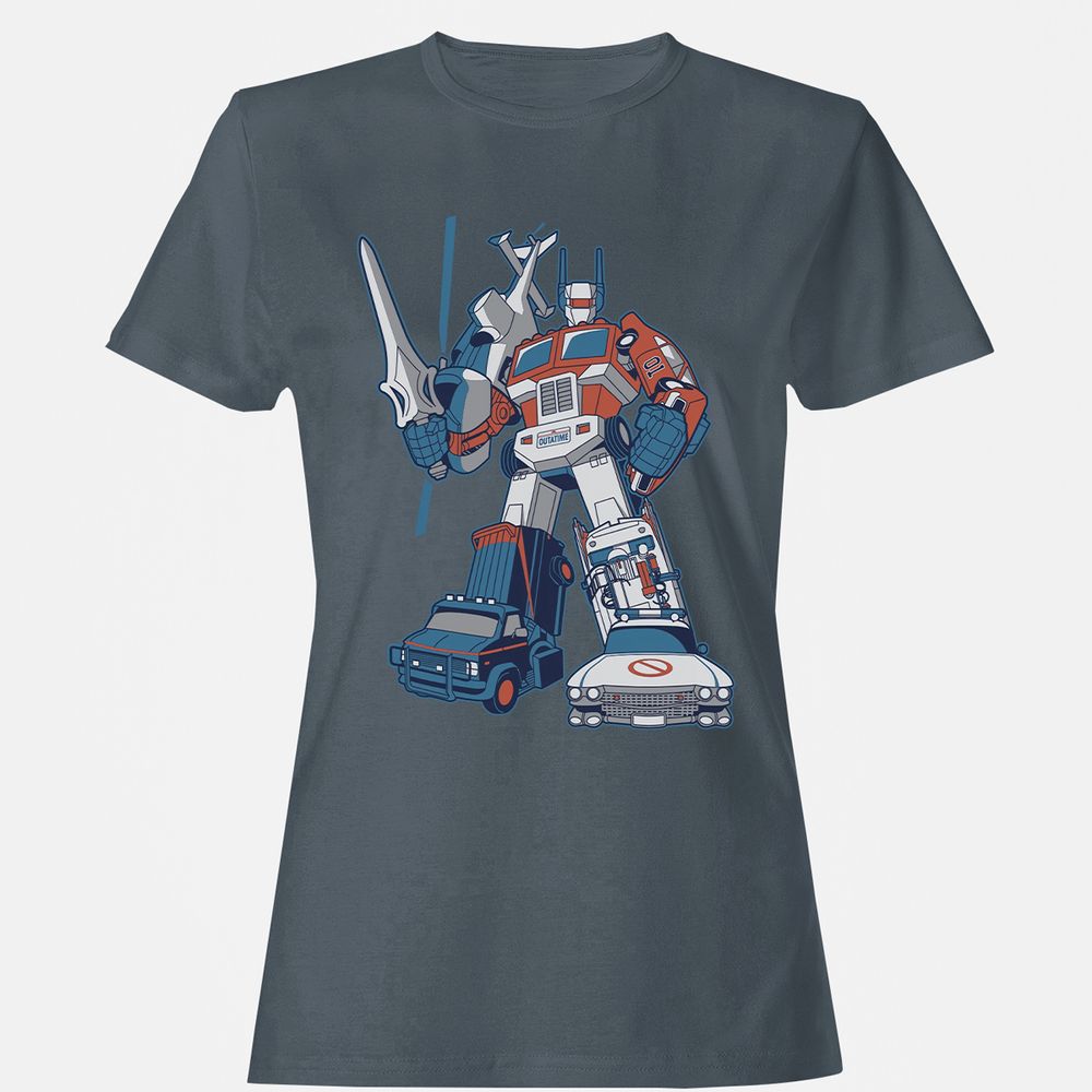 Women's T-Shirt - PF2CQYXD - Charcoal - 3