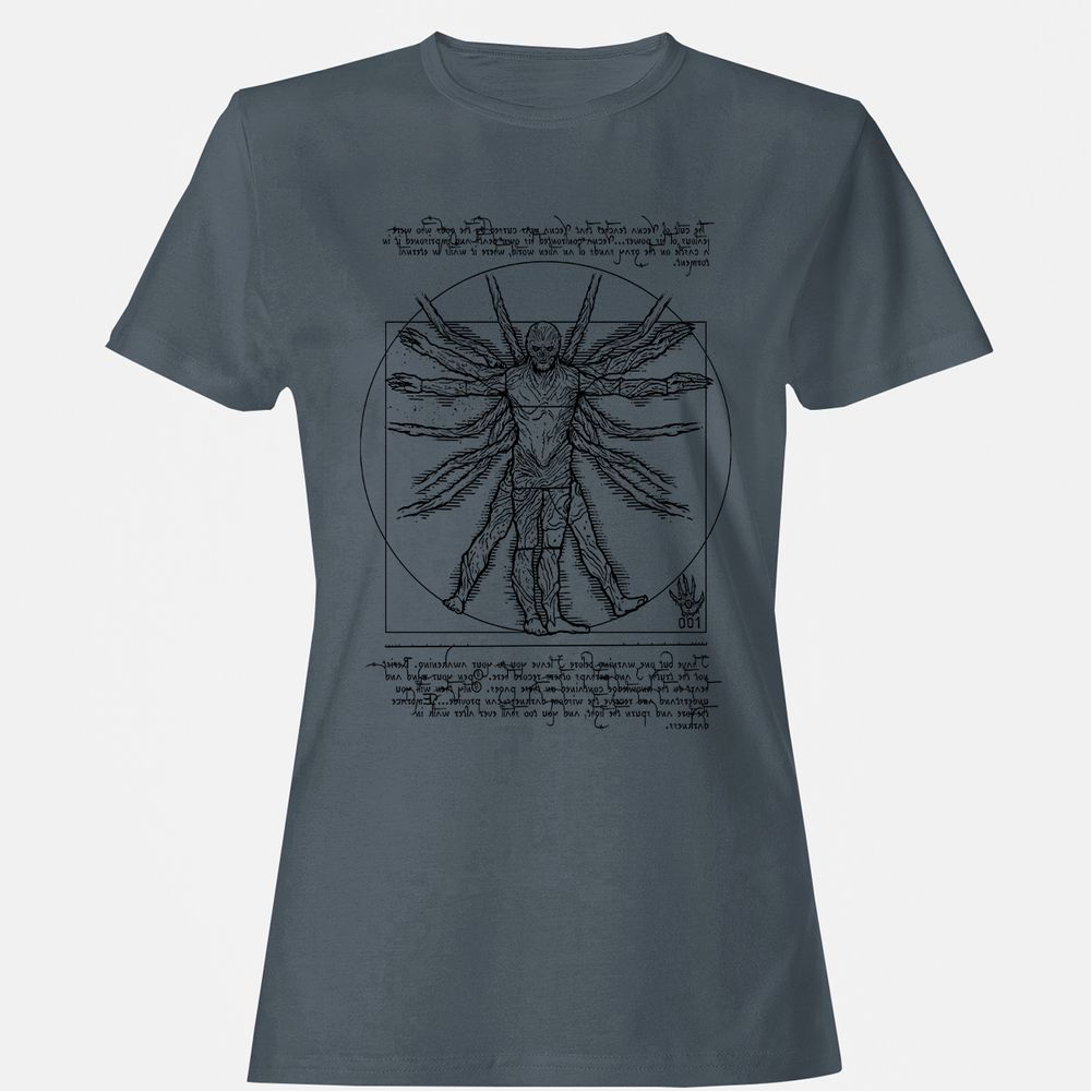 Women's T-Shirt - 76J3YFX2 - Charcoal - 3