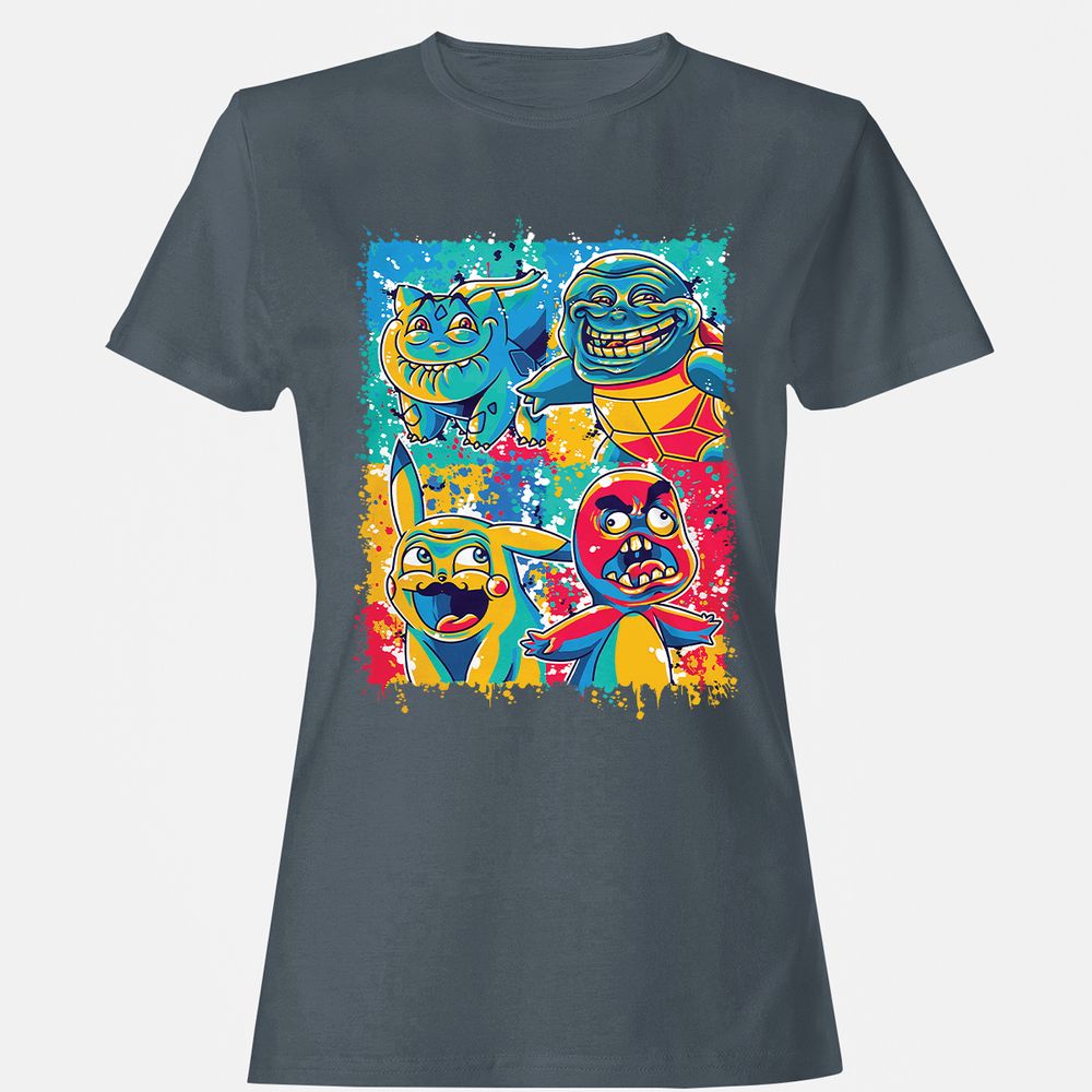 Women's T-Shirt - 7QLUWNXU - Charcoal - 3