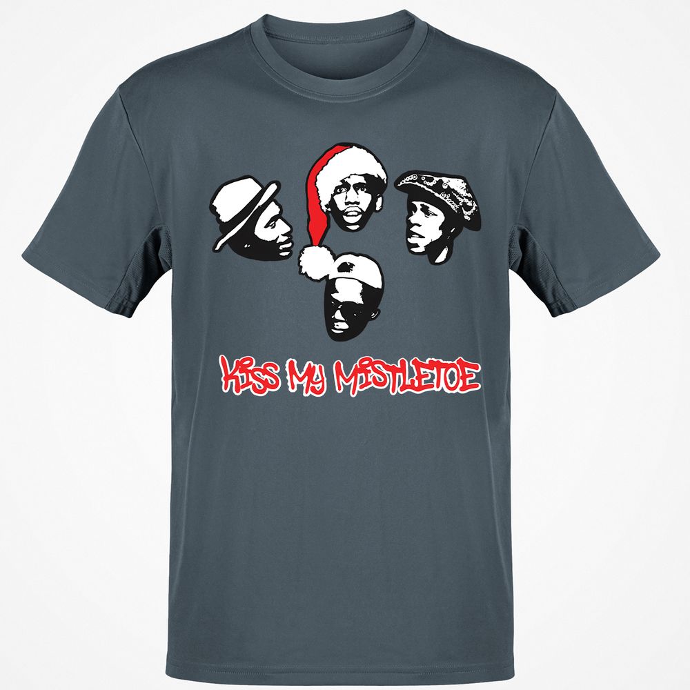 Kiss My Mistletoe Xmas Rap - Charcoal - 3