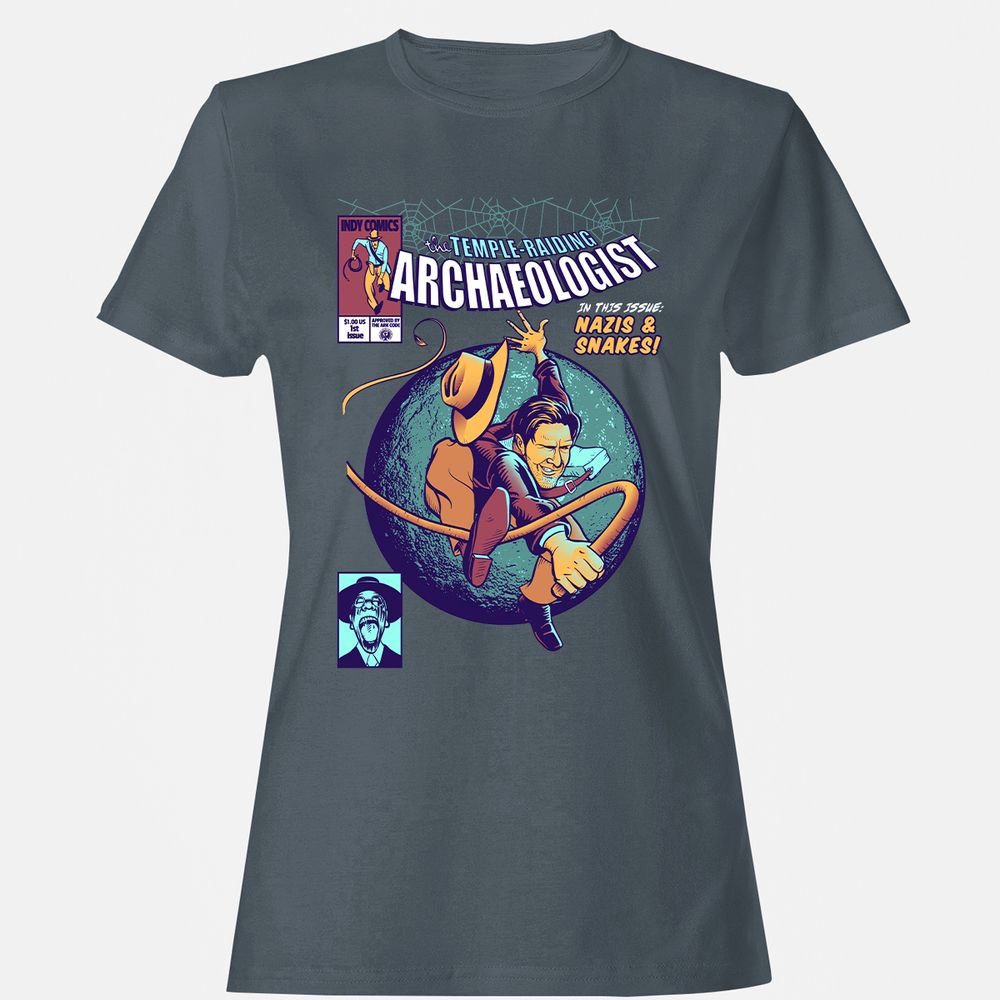 Women's T-Shirt - T7MQZX6J - Charcoal - 3