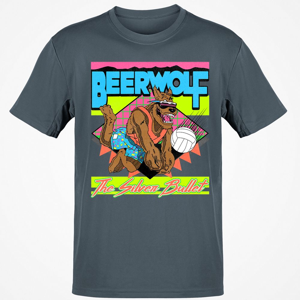 Retro Beach Wolf - Charcoal - 3