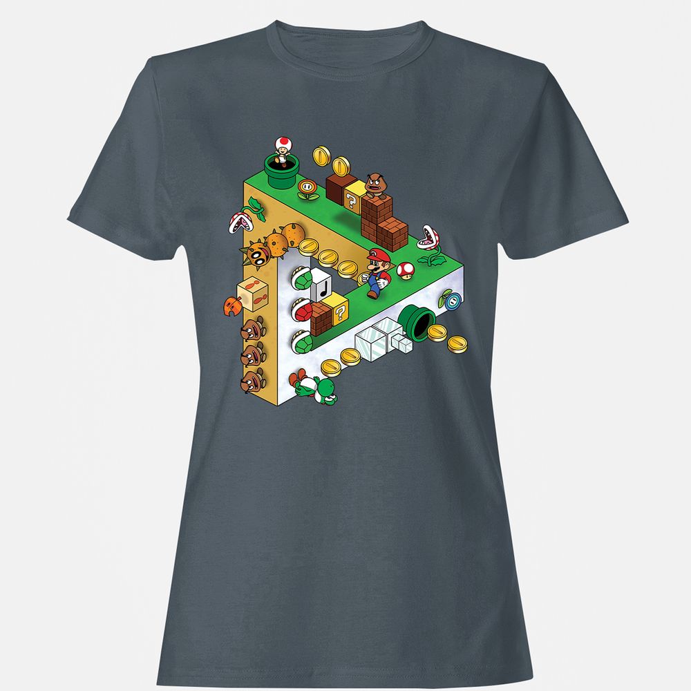 Women's T-Shirt - NYLFH8NJ - Charcoal - 3