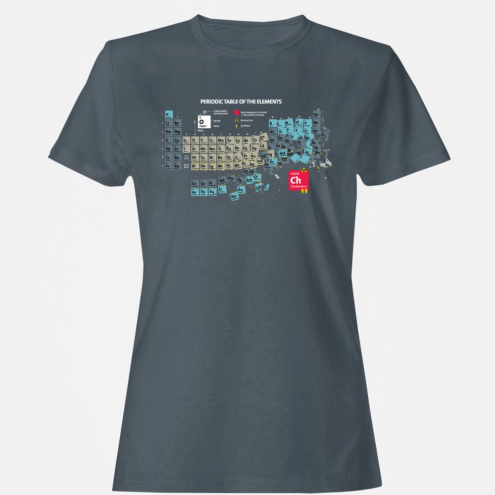 Women's T-Shirt - C1DZ6GQR - Charcoal - 3