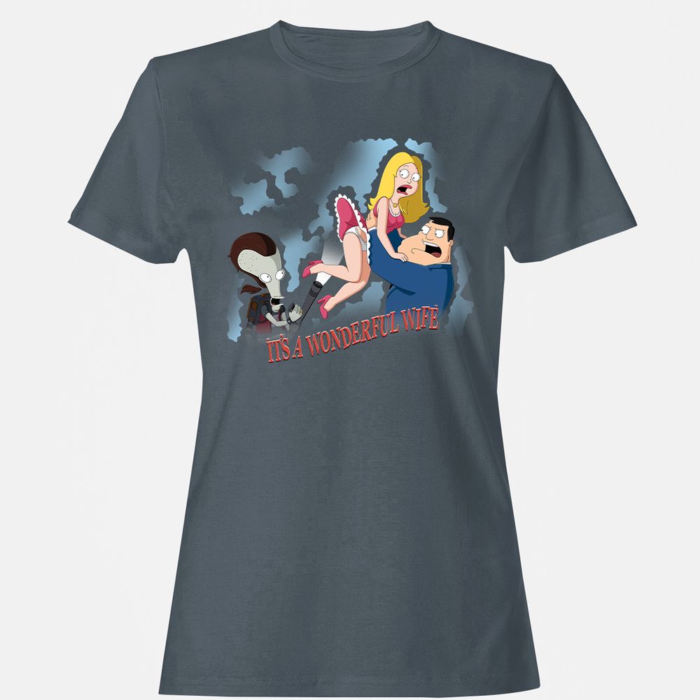 Women's T-Shirt - 6W54NQDN - Charcoal - 3