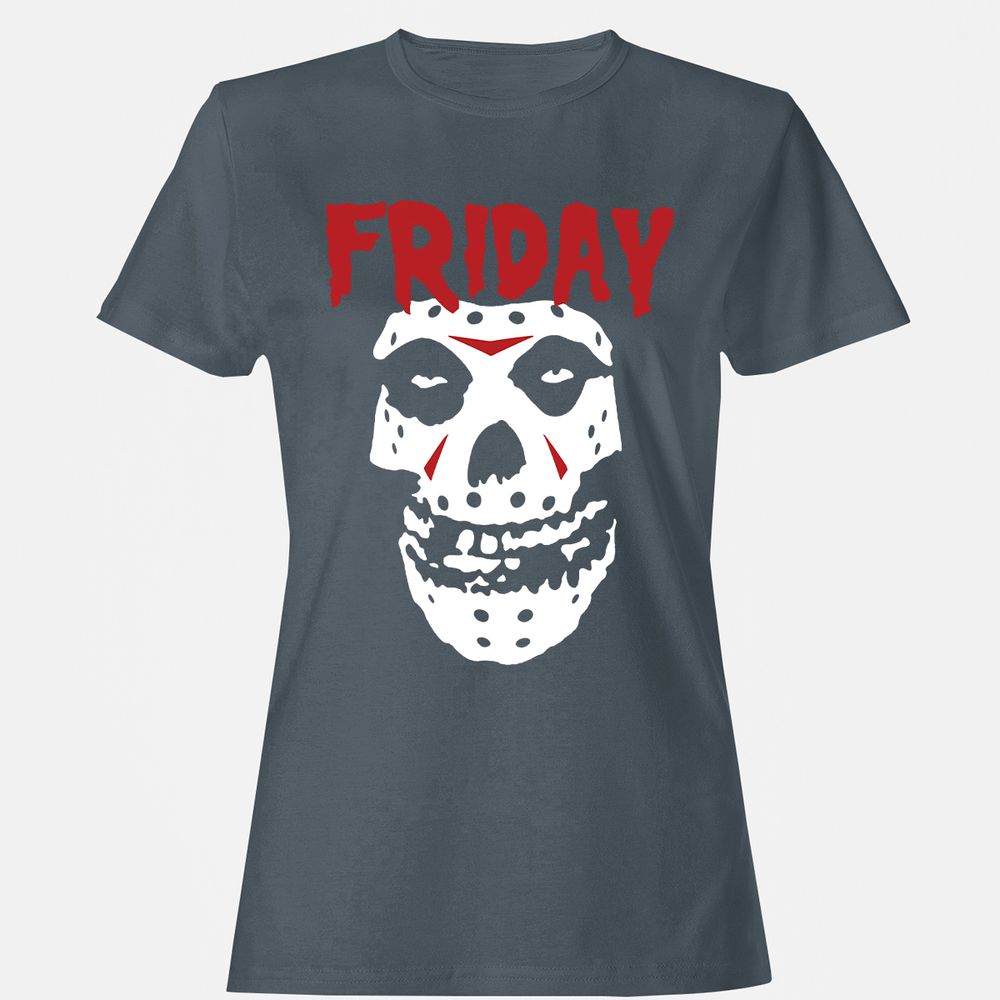 Women's T-Shirt - 7W1M9B6Q - Charcoal - 3