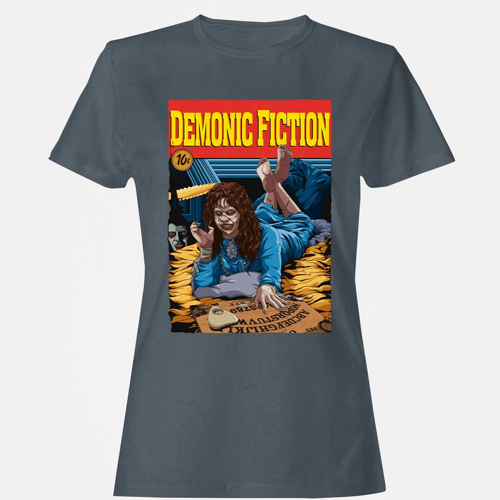 Women's T-Shirt - Q9YYLHJE - Charcoal - 3