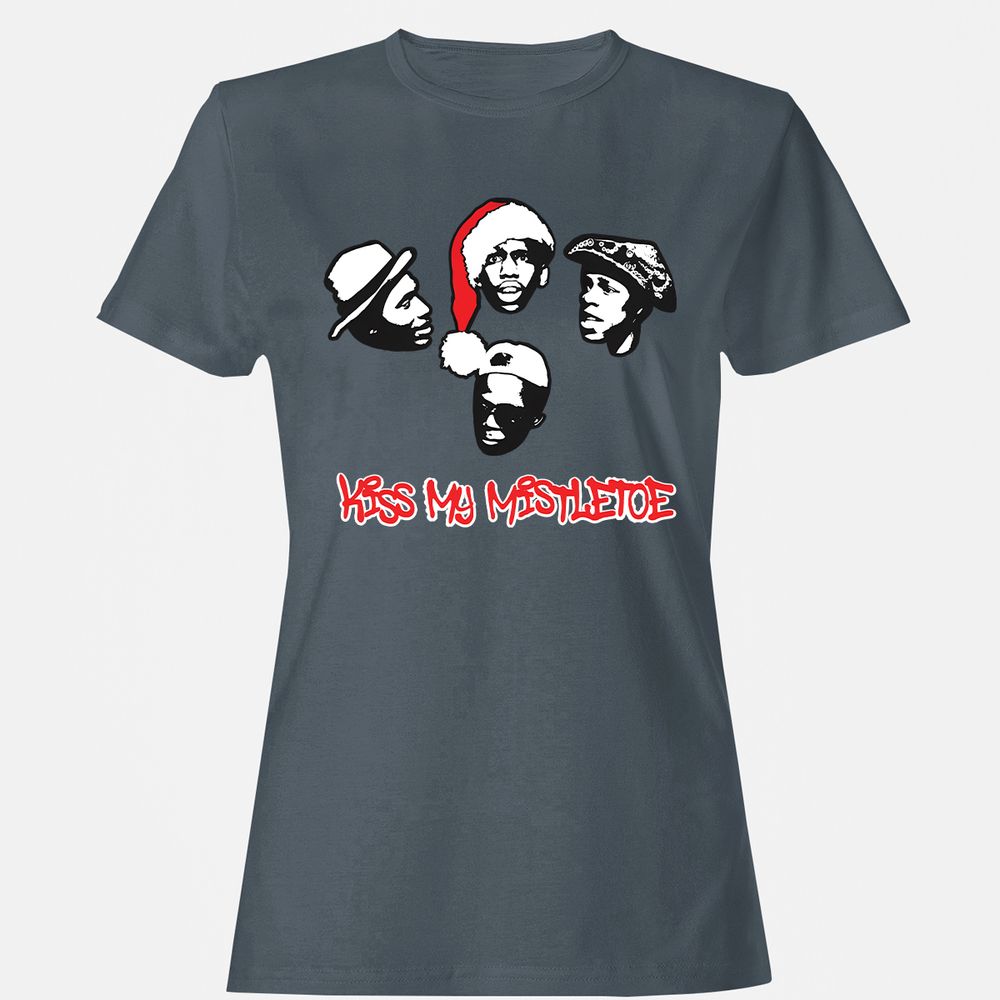 Kiss My Mistletoe Xmas Rap - Charcoal - 3