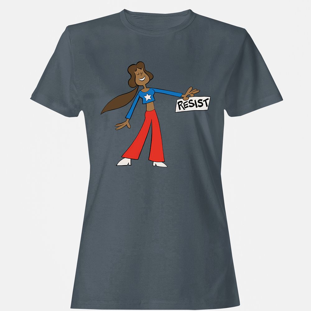 Women's T-Shirt - D7UJL8HR - Charcoal - 3