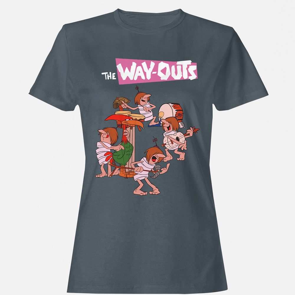 Women's T-Shirt - Q8K5UJPL - Charcoal - 3