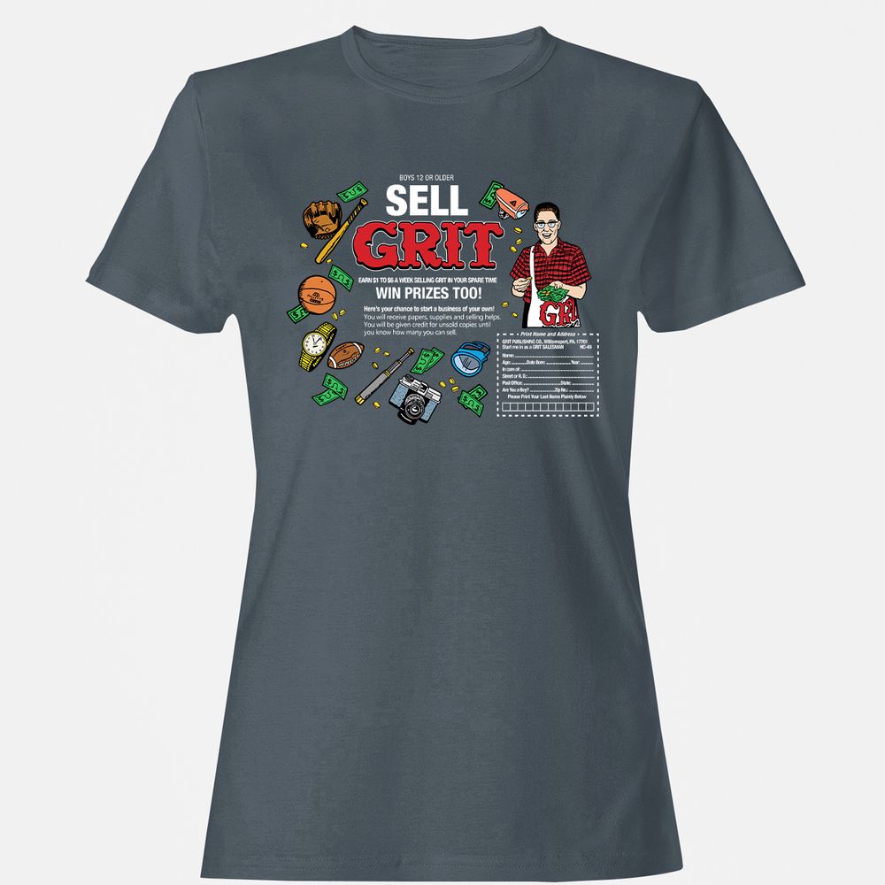 Women's T-Shirt - 277B88NU - Charcoal - 3