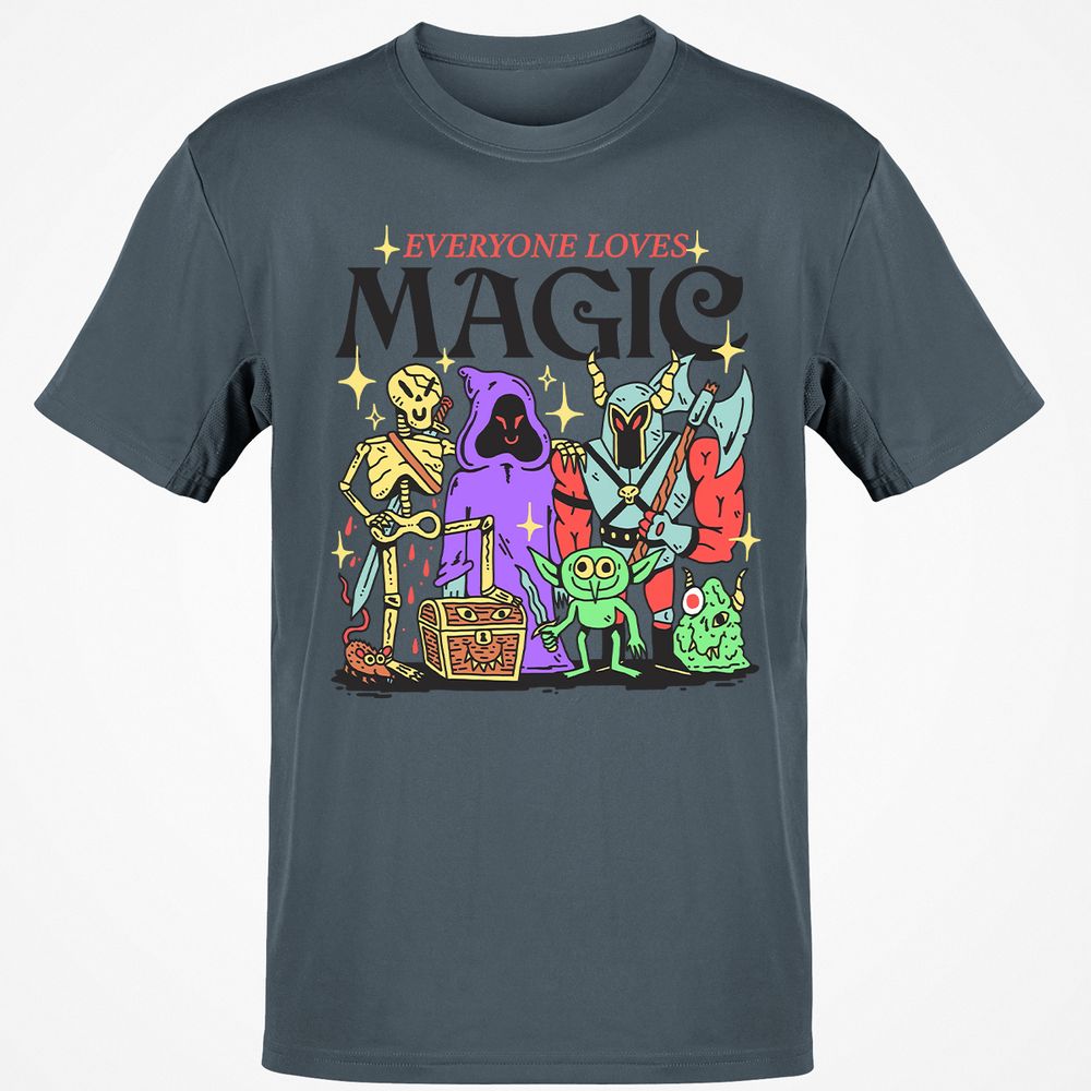 Classic Unisex T-Shirt - B144LVFZ - Charcoal - 3