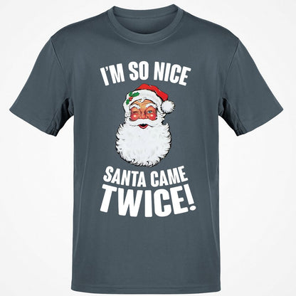 I'm So Nice Santa Came Twice! - Charcoal - 3