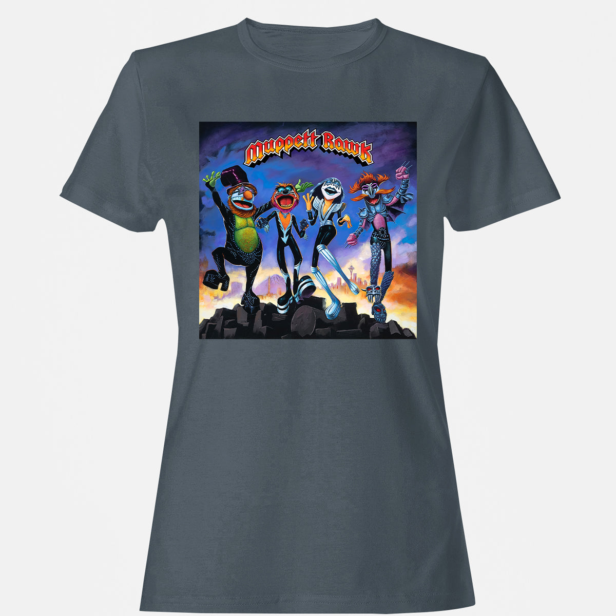 Women's T-Shirt - P9XEUXY6 - Charcoal - 3