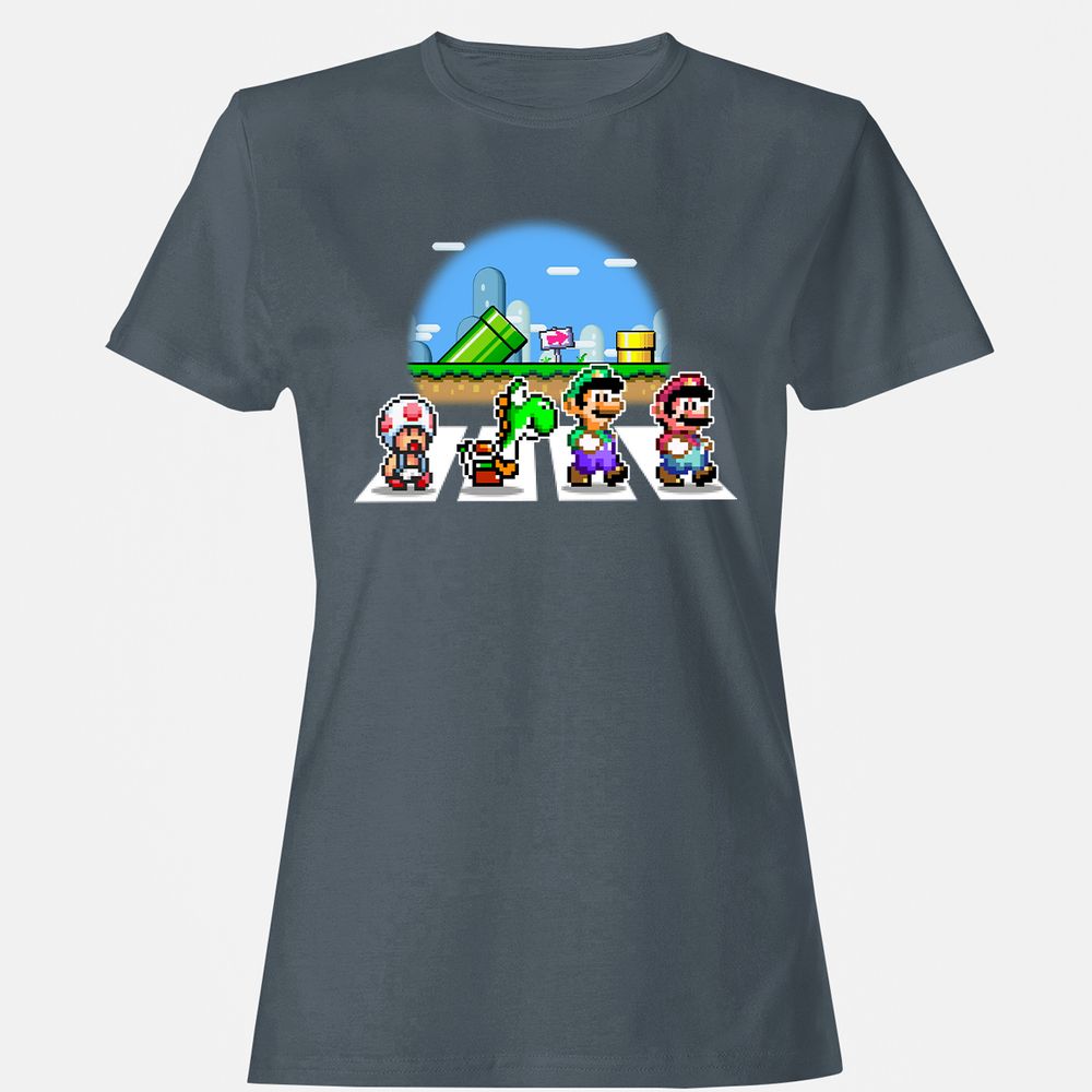 Women's T-Shirt - B6B2ZMZN - Charcoal - 3