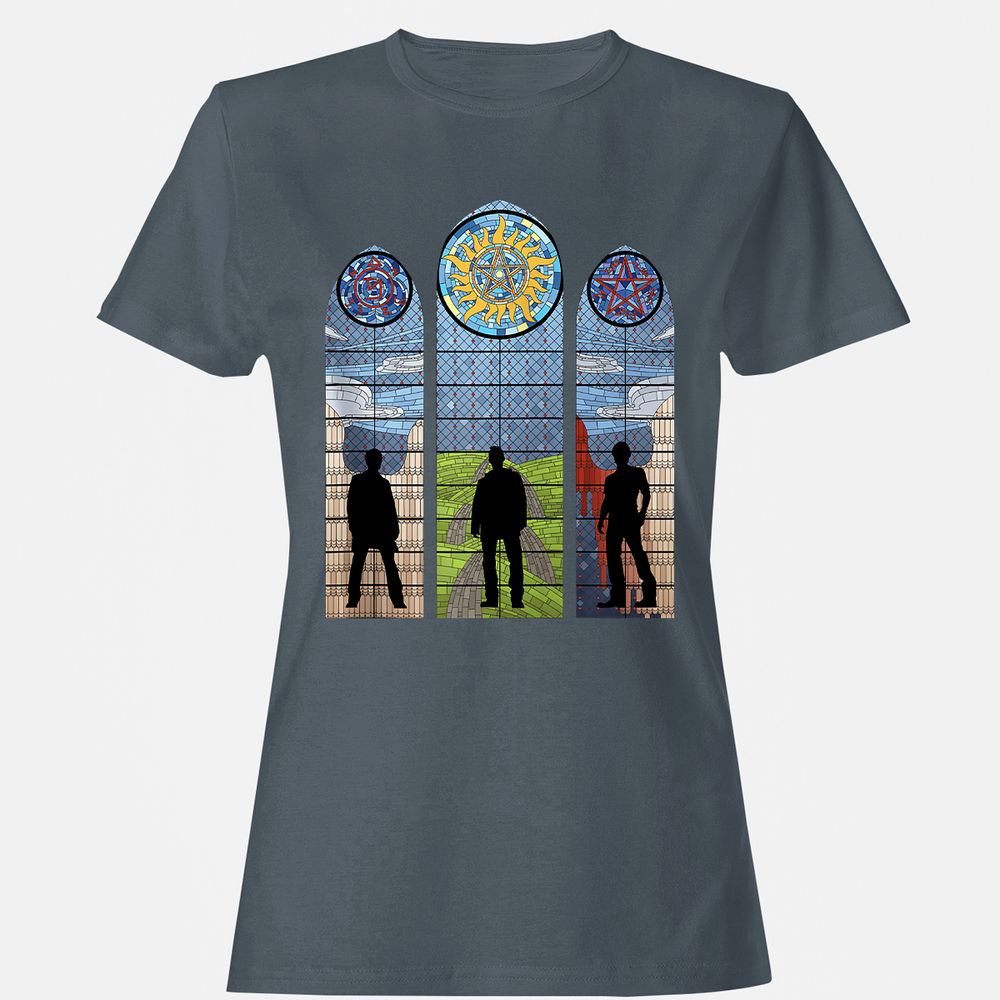 Women's T-Shirt - J7XWSB6Y - Charcoal - 3