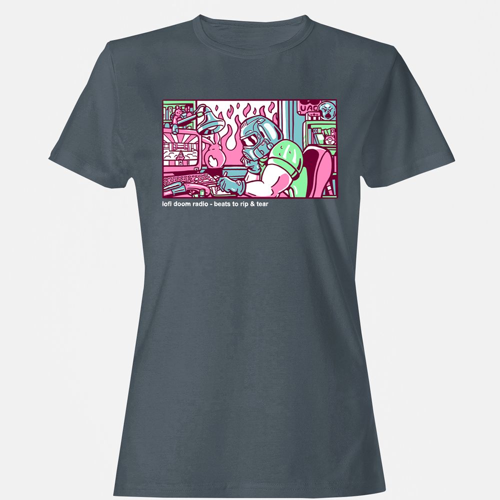 Women's T-Shirt - 3T1QUHZ9 - Charcoal - 3