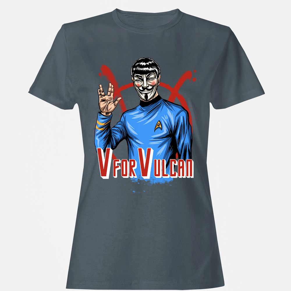 Women's T-Shirt - U5F81ZRQ - Charcoal - 3