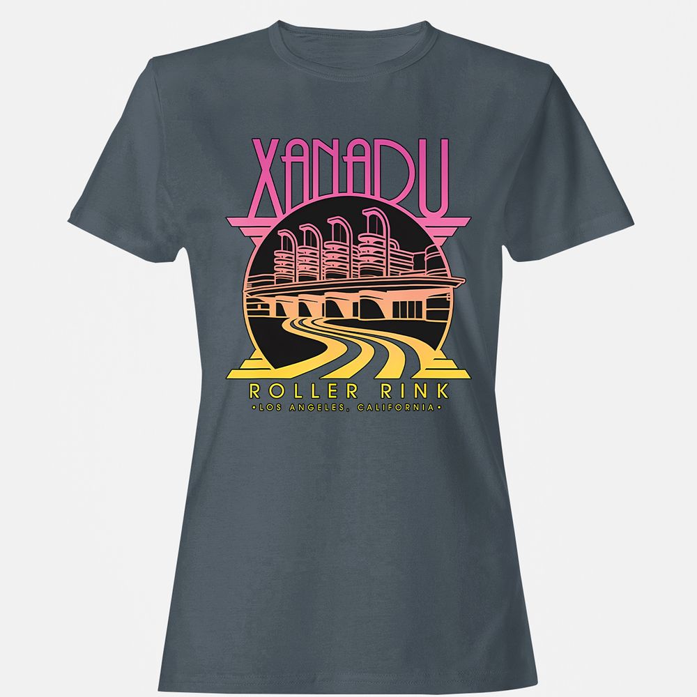 Olivia Newton-John Xanadu Roller Rink Pink Yellow Fade - Charcoal - 3