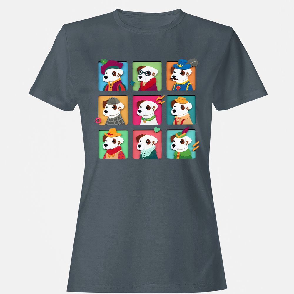 Women's T-Shirt - 916FX9DK - Charcoal - 3