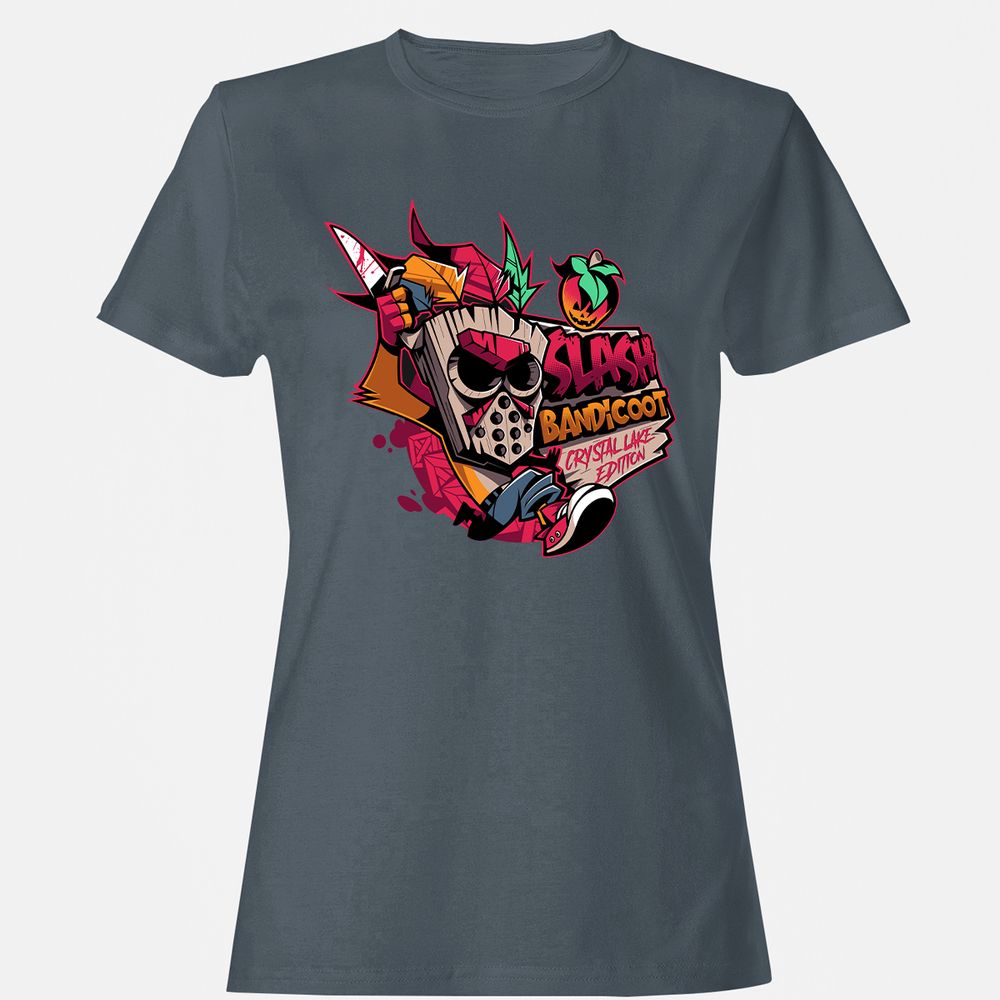 Women's T-Shirt - EX7QDLTH - Charcoal - 3