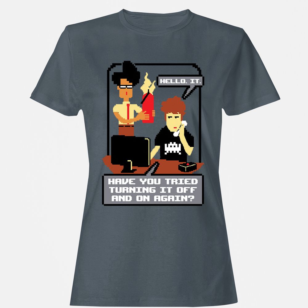 Women's T-Shirt - H9ZNEF2Z - Charcoal - 3