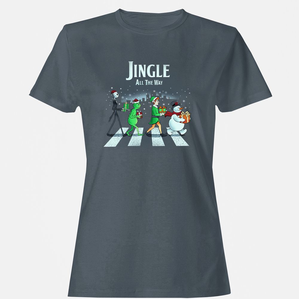 Women's T-Shirt - B5JLG9MT - Charcoal - 3