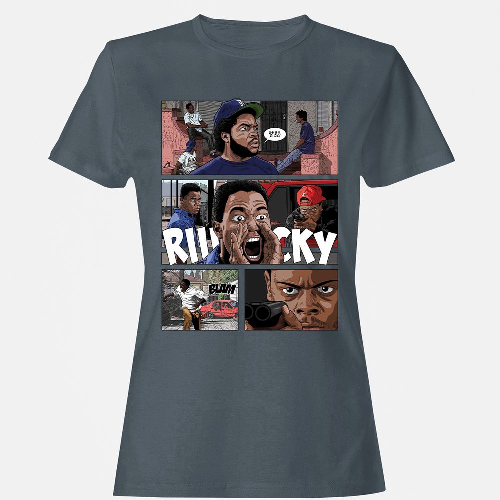 Women's T-Shirt - B4V4UCRJ - Charcoal - 3