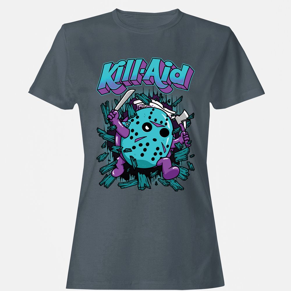 Women's T-Shirt - HQD84ZHB - Charcoal - 3