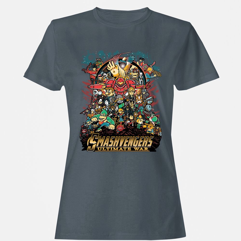 Women's T-Shirt - 61ZAX5TN - Charcoal - 3